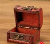 200pcs Vintage Jewelry Box Organizer Storage Case Mini Wood Flower Pattern Metal Container Handmade Wooden Small Boxes