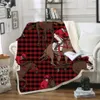 3D Cavallo al galoppo Stampe di animali Coperte calde Coperte morbide in lana Sherpa Coperta TV Divano Biancheria da letto per bambini Lenzuola per bambini per letto