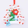 Party Supplies DIY Christmas Pendant Mask Epidemic Prevention XMAX Resin Face Snowman Tree Hanging Pendants