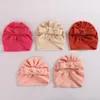 Baby hår tillbehör barn stickade bågar turban babes hatt nyfödda huvud wraps för baby girls boys beanies sjukhus kepsar