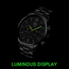 Brand Mens роскошные бизнес-часы из нержавеющей стали кварцевые наручные часы мужские кожаные часы календарь светящиеся часы