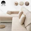 Tjock plysch soffa täcker super mjuk glidande soffa sits kudde fast färg hörn bäddsoffa handduk möbler skyddslipning 1 st 211102