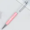 Natal cristal diy caneta esferográfica vazio glitter brilho diys floco de neve penas vazias multi função 20 cores