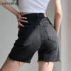 Mulheres Denim shorts feminino preto azul cintura jeans verão harajuku vetement femme sexy moda mulher calças 210629