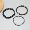 Link Chain Beaded Wooden Bracelets For Women Jewelry Bangles Charms Woman Accessories PUNK Love Men Gifts 3Pcs/Set Kent22
