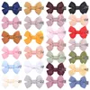 Fermagli per capelli in nastro di grosgrain solido per ragazze carine Mini forcine fatte a mano Barrettes Copricapo Accessori per capelli per bambini