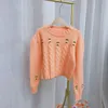 Korobov Nova Chegada Manga Longa Mulheres Pullovers Flor Flor Bordado O Pescoço Jumper Femme Colheita Sueter Mujer 210430