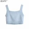 Frauen Mode Einfarbig Diamant Bogen Stricken Sling Pullover Weibliche Grundlegende Spaghetti Strap Kurze Weste Chic Crop Tops S655 210420