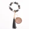 Chaveiro de madeira colorido chaveiro moda personalizada tassel pulseira chave chave para mulheres 17 cores rre11312