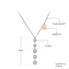 YiKLN Trendy Mosaic Zircon Stainless Steel Chain Pendant Necklace Rose Gold Tag Charm Chokers Necklaces For Women YN19052
