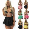 Mulheres da moda encobrem saias de tutu summe praia use ruffles biquíni roupas de banho maiô feminino chiffon swimsuit sarongues