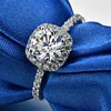 밴드 링 925 스털링 실버 모잠비크 다이아몬드 크로스 반지 라이브 드롭 트위스트 암 다이아몬드 배 모양 레이디의 모즈엄