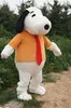 Real Picture White Dog Mascot Kostym Fancy Dress för Halloween Carnival Party Support Anpassning