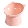 Cat Bowls Podajniki Małe Dog Bowl Anti Wymiary Podniesione Żywność Przechylona Podwyższony Plastikowy Pet Puppy Dla kotów Chroń kręgosłup Pet