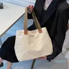 Dames grote capaciteit canvas draagtas supermarkt winkelen praktische handtas vrouw schoudertas