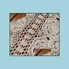 Chemin de table Chiffons Textiles de maison Jardin Crochet Coureurs Vintage Crocheté à la main 220107 Drop Delivery 2021 Hyt4B