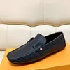 2022 Arizona Moccasin Mens Lvxnba Loafer Shoes Black Brown Suede Silver Lock Bow Loafers Designer Trainers Flat Casual Shoes With Box 306