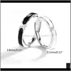 Sieraden2 stks Zwart en Wit Liefhebbers Knoop Ring Bands Kit Couples Matching Rings Beloise Wedding Verstelbaar voor hem haar druppelbezorging 2021 FS92R