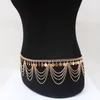 Multi-Layer Tassel Sexig Belly Chain Retro Midja Bälte Kedjor Sommar Strand Kropp Smycken För Kvinnor