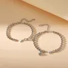 Lien, Chaîne Couple Bracelets Une Paire D'aimants En Alliage Attirer L'amour Mode Simple Hommes Et Femmes Bijoux Cadeaux