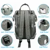Torba na pieluchy o dużej pojemności plecak wodoodporna torba macierzyńska torby na pieluchy dla niemowląt z interfejsem USB torba podróżna mumii do wózka H1110