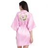 Women's Sleepwear Wedding Satin Dressing Gown Women Kimono Robe Bathrobe Bridesmaid Gifts