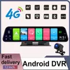 4G voiture DVR 12 "Android 8.1 flux rétroviseur FHD 1080P ADAS Dash Cam caméra enregistreur vidéo Auto registraire Dashcam GPS DVRS