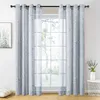 TopFinel Lily Curtains do salonu Sypialnia Tulle Nowoczesne Kwiaty Sheer Curtain Okno Leczenie Biała Voile Drapes Home Decor 210712