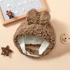 Novo Outono Inverno Quente Bebê Dos Desenhos Animados Cute Bunny Fleece Chapéu Criança Bebês Earmuff Chapéus Beanie Pelúcia Chapéu