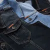 5XL 6XL 7XL 8XL Gilet di jeans da uomo Moda Casual Stile classico Slim Fit Giacca di jeans Cappotto Uomo Blu Nero Grigio 210925