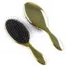 Golden Color Boar Bristle Brushes Professional Salon Hairdressing Brush Hair Extensions Tools