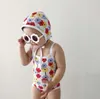 Barnens baddräkt + baddräkt baby flicka blomma tryck vår strand kostym baby simma slitage 210702