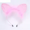 Feather lace Cat ears Headbands underwear accessories hair hoop Halloween mask black white red sexy dance party photography headdress