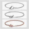 925 Sterling Silver Armband Xingyue Kärlek Knapp Perforerad Snake Chain Ladies Lämplig för Pandora Fashion Smycken Gift