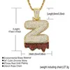 Men Women A Z 18k Gold Magma English Letter Necklace Cubic Zirconia Initial Pendant Necklaces Bling Diamond Hip Hop Jewelry Set Stainless Steel Chain Will and Sandy
