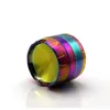 Zinc Alloy dia. 63 ice blue Tobacco Smoking Grinder 4 Layer Parts Grinders Herb Smoke Spice Crusher With teeth rainbow