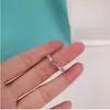 Promise Band 4mm Lab Diamond cz anel 925 prata esterlina anéis de casamento de noivado para mulheres nupcial festa fina jóias presente