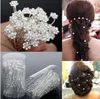 40 pezzi Accessori per matrimoni Accessori per matrimoni per perle perle per perle da sposa Crystal Crystal Rhinestone Per capelli Clip Gioielli per capelli da damigella d'onore