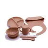 Koppar, diskr￤tter 7st/set baby bowl set mat klass silikon k￶ksutrymme sug barn bordsartiklar fack 211026