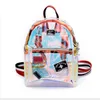 Sacos ao ar livre 2021 moda mulheres saco pvc claro transparente mochila senhora mini ombro mochila meninas escola de viagem impermeável9708604