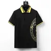 2021 Men's T-Shirt European American fashion brand quality polo letter embroidered short sleeve casual and business double lapel shirt jacket custom 21yz M-3XL#88