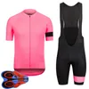 Mens Rapha Team Cycling Jersey Conjunto de shorts de corrida de bicicleta Maillot Ciclismo verão secagem rápida MTB roupas de bicicleta roupas esportivas Y21041052