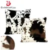 Bubble Kiss Fodera per cuscino con motivo a mucca in peluche Federa per cuscino in bianco e nero Federa per cuscino per cuscino per decorazione domestica morbida 210401