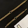 Gold Bracelet And Necklace Set Womens Luxury Designer Jewelry Chain Simple Designers Bracelets Mens Letter Necklaces Gift D2109272HL