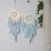 Işıkları ile Rüya Catcher El Yapımı Duvar Asılı Dekor Süsler Kızlar Için Craft Bedroom Araba Ev Renkli Tüy Dreamcatchers