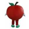 Cadılar bayramı Kırmızı Apple Maskot Kostüm Yüksek Kalite Özelleştirmek Karikatür Meyve Anime Tema Karakter Yetişkin Boyutu Karnaval Noel Fantezi Parti Elbise