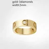 Love Screw Ring Mens Band Rings 3 Diamonds Designer Luxury Jewel Women Titanium Steel Eloy Goldplated Craft Gold Silver Rose N1341401
