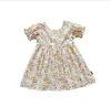 Mädchen Blumenkleider 2021 Sommer koreanische Version von Baby Mädchen Kinder Prinzessin Kleid Kinderkleidung