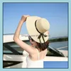 Chapeaux à large bord Casquettes Chapeaux, Foulards Gants Mode Aessories Simple Pliable Floppy Girls St Hat Sun Beach Femmes Été Uv Protect Travel Ca