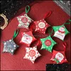 Wrap Event Festieve Supplies Home Garden Creative Mini Christmas Candy Kerstmis Vakantiesterren Linten Liefhebbers Mooie geschenkverpakkingen Dozen Colorf Bakken